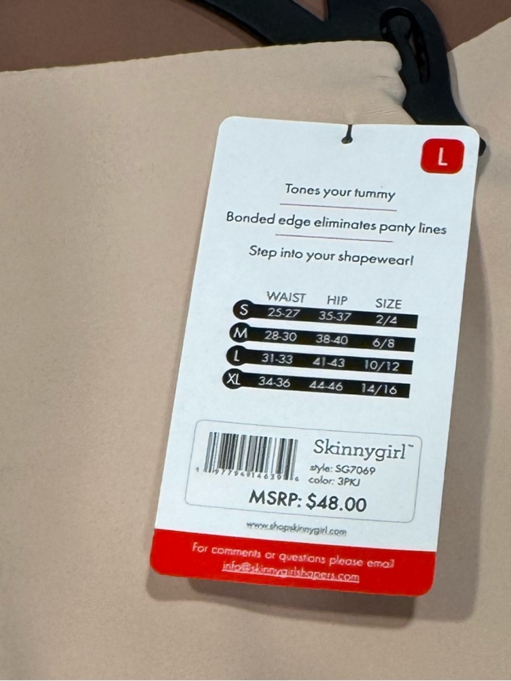 SKINNYGIRL 3 Pack Laser Shaping Shorts Tummy Thigh Slimmer Shapewear NWT Large - Picture 3 of 10